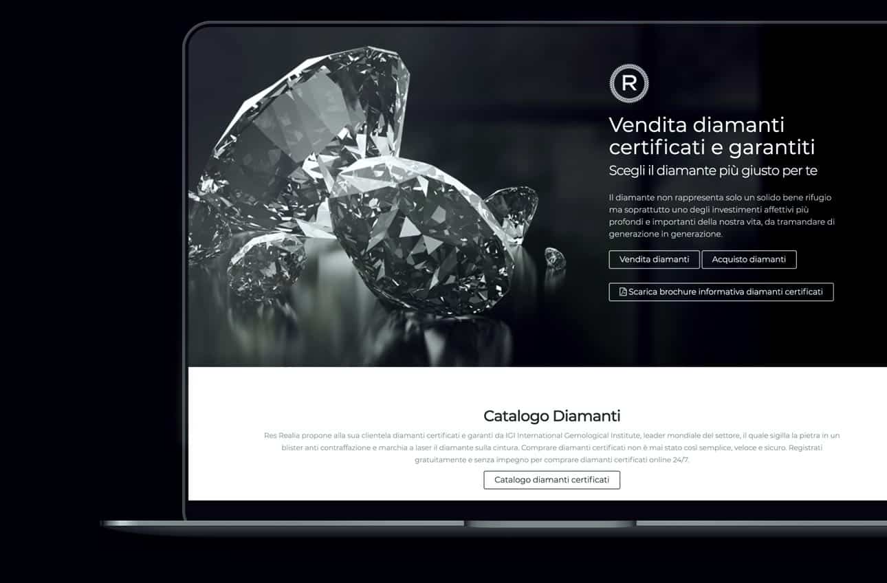 realizzazione e-commerce sito web diamanti realizzazione e-commerce sito web diamanti