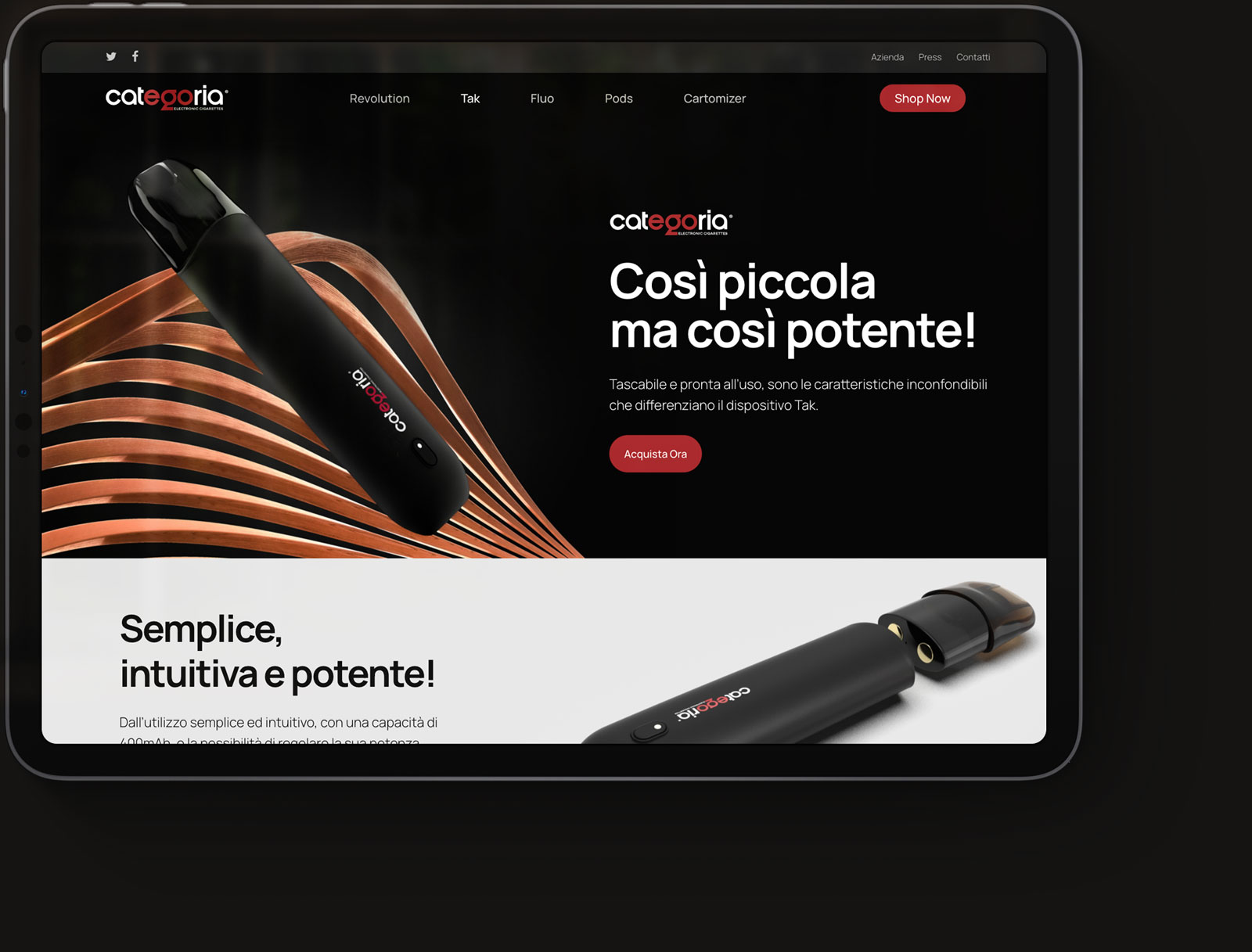 sito responsive produttore sigarette elettroniche