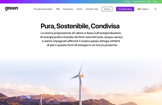 sito web azienda b2b green produzione energia